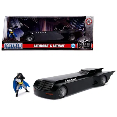 JADA TOYS JADA BATMOBILE WITH BATMAN DIECAST FIGURE ANIMATED DC COMICS SERIES 1-24 DIECAST MODEL CAR