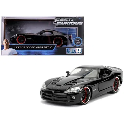 JADA TOYS JADA LETTYS DODGE VIPER SRT 10 FAST & FURIOUS MOVIE 1 BY 24 DIECAST MODEL CAR BLACK
