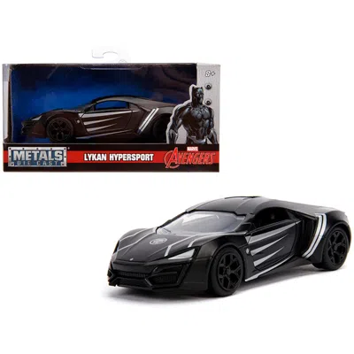 JADA TOYS JADA LYKAN HYPERSPORT BLACK PANTHER THEME MARVEL SERIES 1-32 DIECAST MODEL CAR