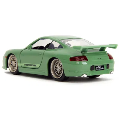 JADA TOYS JADA PORSCHE 911 GT3 996 SLIPS SERIES 1-32 SCALE DIECAST MODEL CAR GREEN & PINK