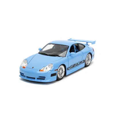 JADA TOYS JADA PORSCHE 911 GT3 RS LIGHT BLUE WITH BLACK ACCENTS FAST & FURIOUS MOVIE 1-24 DIECAST MODEL CAR