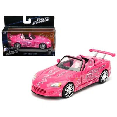 JADA TOYS JADA SUKIS 2001 HONDA S2000 FAST & FURIOUS MOVIE 1 BY 32 DIECAST MODEL CAR - PINK