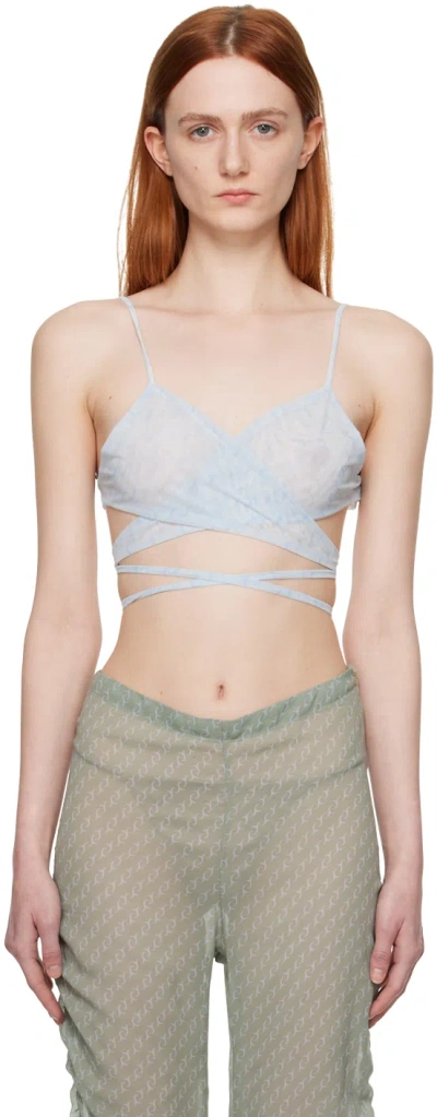 JADE CROPPER SSENSE EXCLUSIVE BLUE BRA
