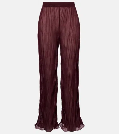 JADE SWIM AMAYA SHEER WIDE-LEG PANTS