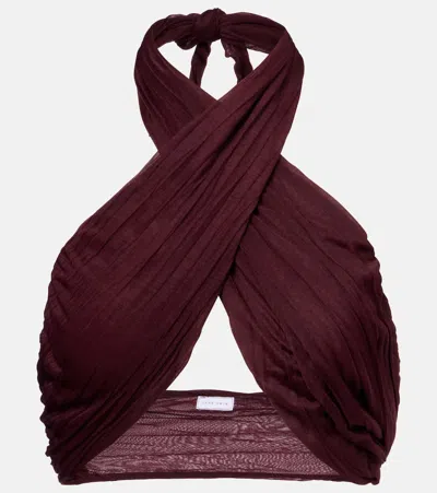 JADE SWIM AYLIN HALTERNECK WRAP TOP