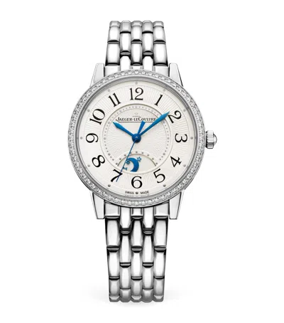 JAEGER-LECOULTRE JAEGER-LECOULTRE MEDIUM STAINLESS STEEL AND DIAMOND RENDEZ-VOUS NIGHT & DAY WATCH