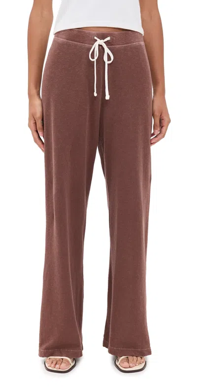 JAMES PERSE WIDE LEG SWEATPANTS CEDAR PIGMENT