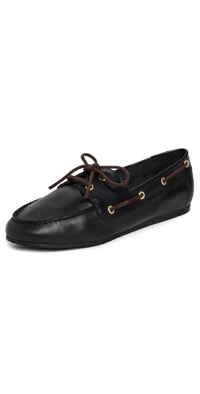 JAMIE HALLER THE BOAT LOAFERS BLACK