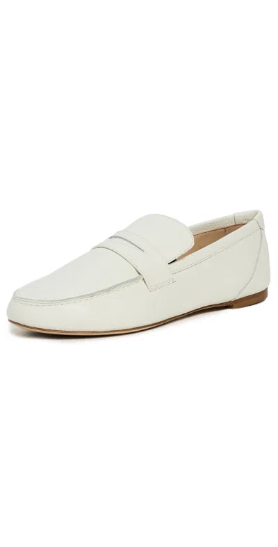 JAMIE HALLER THE PENNY LOAFERS WHITE