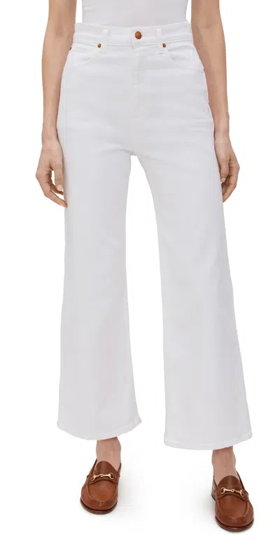 JAMIE HALLER THE WIDE A LEG JEANS IN SOFT WHITE SOFT WHITE