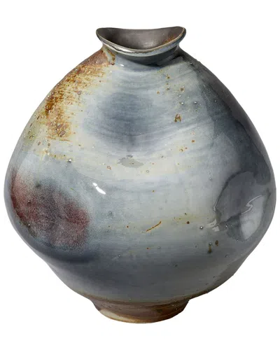 JAMIE YOUNG JAMIE YOUNG CO. MADRID DIMPLED CERAMIC DECORATIVE VASE