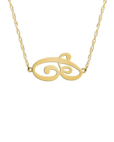JANE BASCH JANE BASCH 22K OVER SILVER A-Z SIDEWAYS SCRIPT INITIAL NECKLACE (A-Z)
