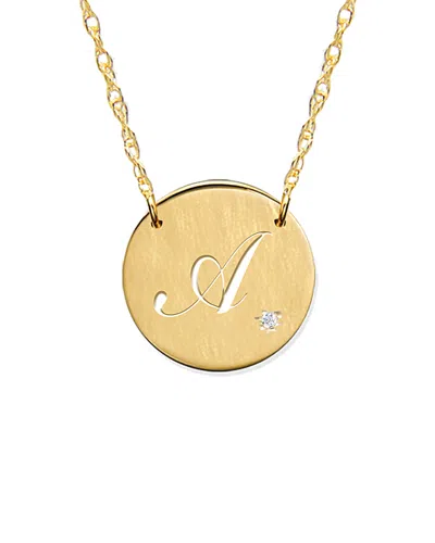 JANE BASCH JANE BASCH 22K OVER SILVER DIAMOND INITIAL NECKLACE (A-Z)