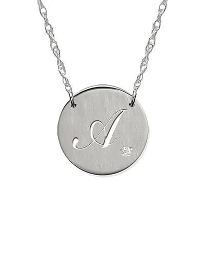JANE BASCH JANE BASCH SILVER DIAMOND INITIAL NECKLACE (A-Z)