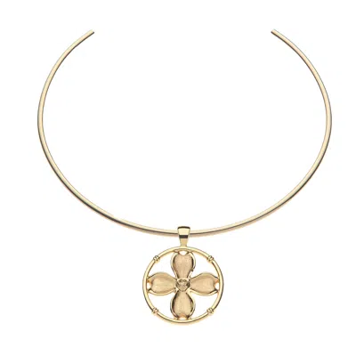 JANE WIN JOY GARDEN PARTY DOGWOOD CUTOUT PENDANT