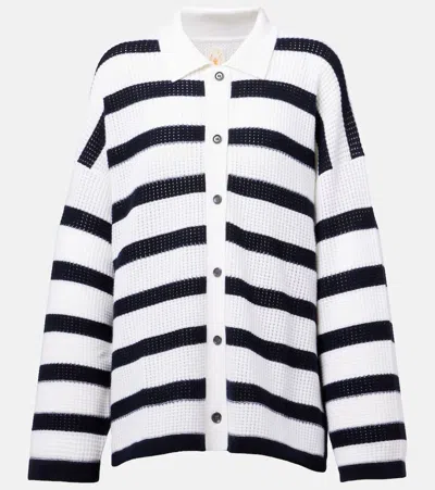 JARDIN DES ORANGERS STRIPED CASHMERE CARDIGAN