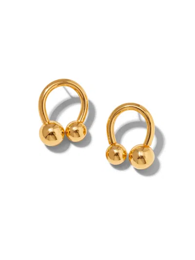 JAREDJAMIN WOMEN'S GOLD LUCKY ORBITA POST EARRINGS