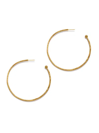 JAREDJAMIN WOMEN'S GOLD MEDIUM HOOPTASTIC POST EARRINGS