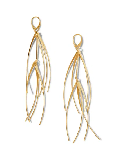 JAREDJAMIN WOMEN'S GOLD SHORT TINSEL EARRINGS