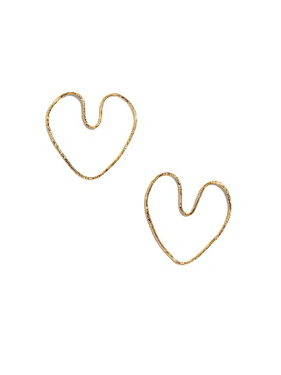JAREDJAMIN WOMEN'S GOLD SMALL FLUTTERING HEART EARRING