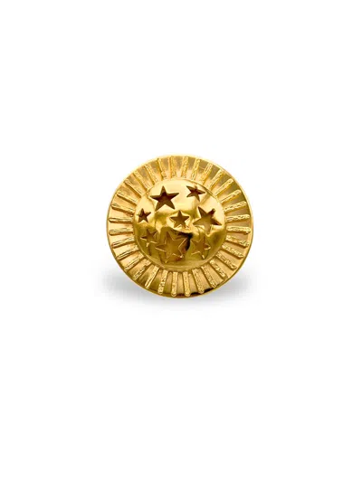JAREDJAMIN WOMEN'S GOLD STARBURST STATEMENT RING