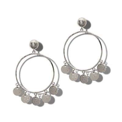 JAREDJAMIN WOMEN'S SILVER FORTUNA CHANDELIER EARRINGS