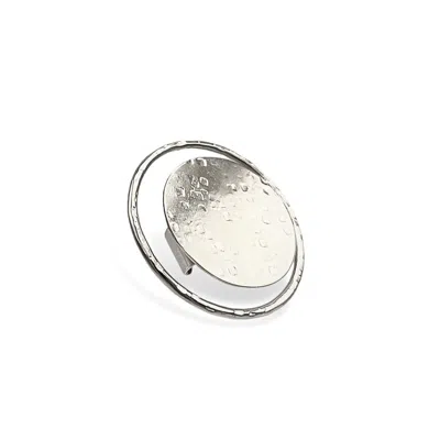 JAREDJAMIN WOMEN'S SILVER LARGE PEACOCK EYE RING