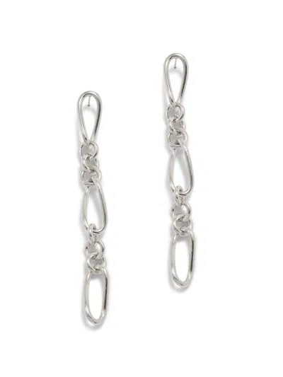 JAREDJAMIN WOMEN'S SILVER SKYLER CHAIN POST EARRINGS