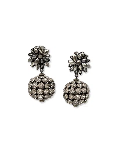JAREDJAMIN WOMEN'S SILVER SPARKLING BLOOM EARRINGS