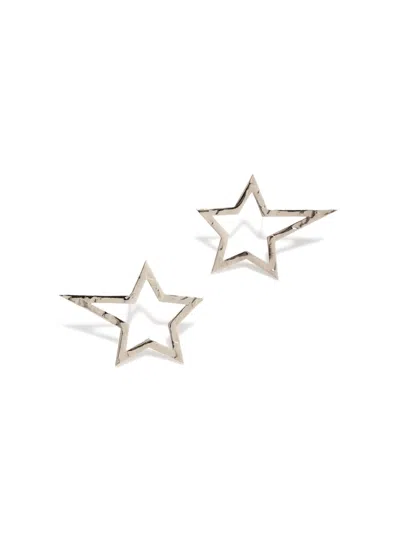 JAREDJAMIN WOMEN'S SMALL SILVER SHOOTING STAR DUST POST EARRINGS