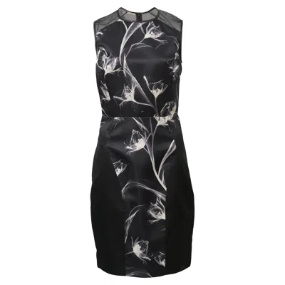 JASON WU X-RAY FLORAL PRINT SHEATH DRESS IN BLACK SILK