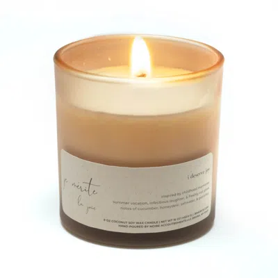JE MÉRITE (I DESERVE) WHITE I DESERVE JOY - HONEYDEW MELON & PETRICHOR 8 OZ CANDLE