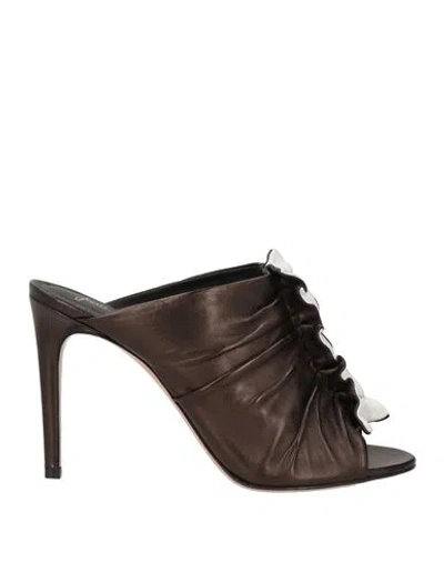 JEAN-MICHEL CAZABAT JEAN-MICHEL CAZABAT WOMAN SANDALS BLACK SIZE 8 LEATHER