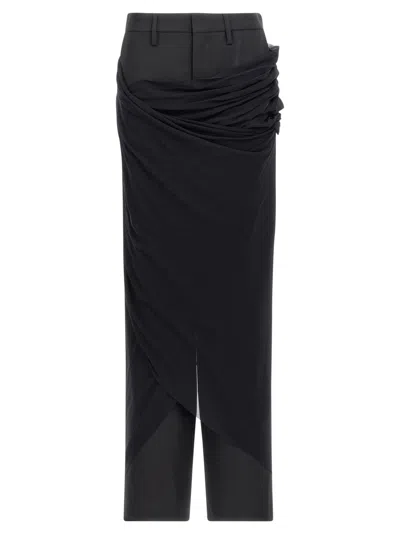 JEAN PAUL GAULTIER WOMEN BLACK WOOL PANTS, 26 LUXURY PANTS FOR WOMEN DARVEYS