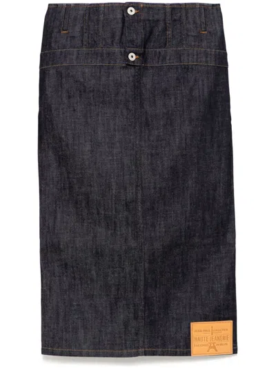 JEAN PAUL GAULTIER INVERTED DENIM SKIRT