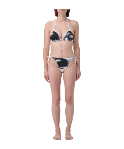 JEAN PAUL GAULTIER JEAN PAUL GAULTIER EYE PRINTED JERSEY BIKINI SET
