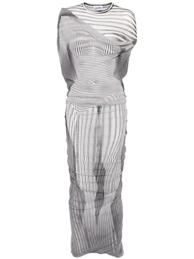 JEAN PAUL GAULTIER THE LONG DRAPED BODY MORPHING MAXI DRESS