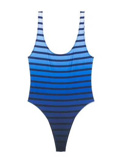JEAN PAUL GAULTIER STRIPED SWIMSUIT