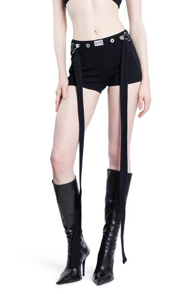 JEAN PAUL GAULTIER WOMAN BLACK SHORTS