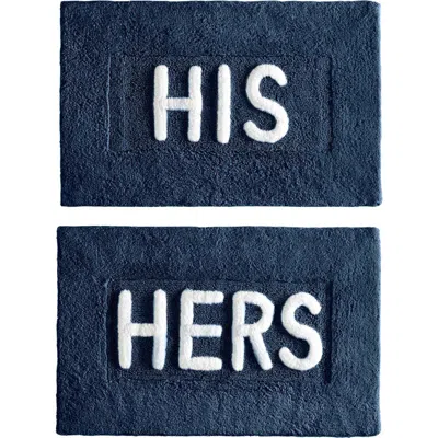 JEAN PIERRE NEW YORK JEAN PIERRE NEW YORK HIS & HERS 2-PIECE BATH MAT SET