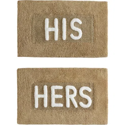 JEAN PIERRE NEW YORK JEAN PIERRE NEW YORK HIS & HERS 2-PIECE BATH MAT SET