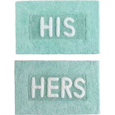 JEAN PIERRE NEW YORK JEAN PIERRE NEW YORK HIS & HERS 2-PIECE BATH MAT SET