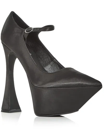 JEFFREY CAMPBELL SIOUXSIE-M WOMENS PADDED INSOLE SATIN ANKLE STRAP