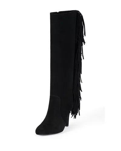 JEFFREY CAMPBELL WOMEN'S OLD WEST FRINGE BOOTS