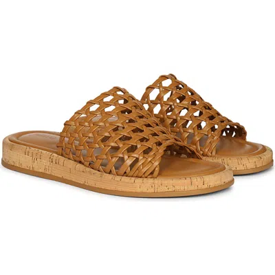 JELAVU JELAVU CLOUD WOVEN LEATHER CORK SLIDE SANDAL