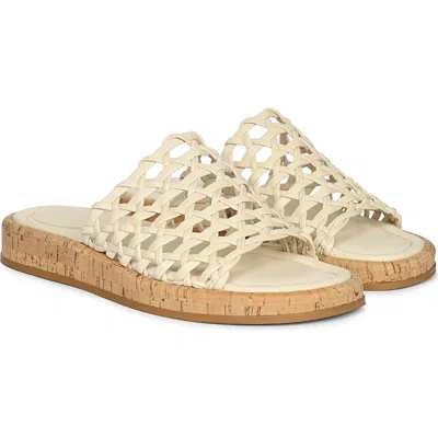 JELAVU JELAVU CLOUD WOVEN LEATHER CORK SLIDE SANDAL