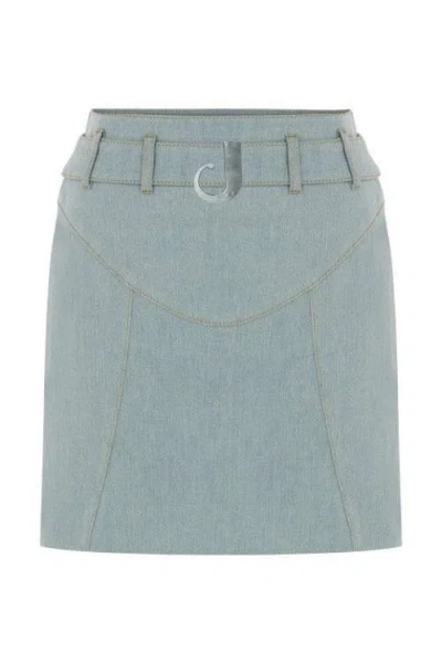 JENDUE JENDUE MONTE J LOGO BELTED SKIRT
