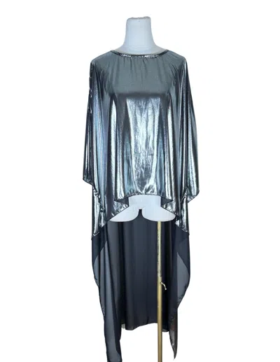 JENNAFER GRACE WOMEN'S SILVER GALAXY SHINE FLOAT SCARF TOP