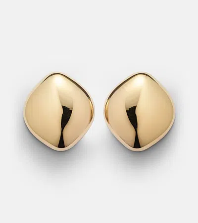 JENNIFER FISHER PUFFY CUSHION 10KT GOLD-PLATED EARRINGS