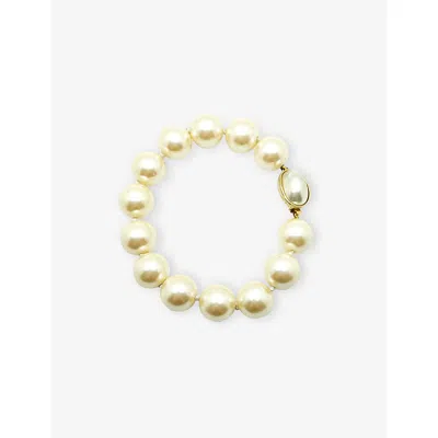 JENNIFER GIBSON JEWELLERY WOMENS JENNIFER GIBSON JEWELLERY PRE-LOVED JGJ LINE GOLD-PLATED METAL AND PEARL BRACELET